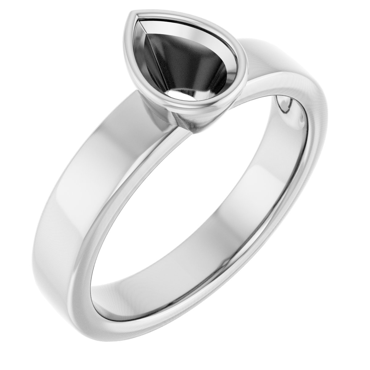 Bezel-Set Solitaire Engagement Ring