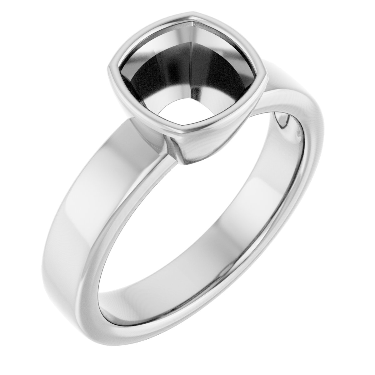 Bezel-Set Solitaire Engagement Ring