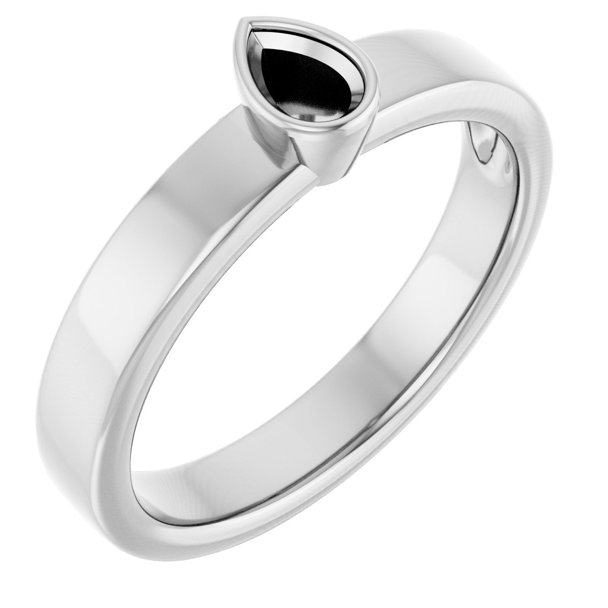 Bezel-Set Solitaire Engagement Ring