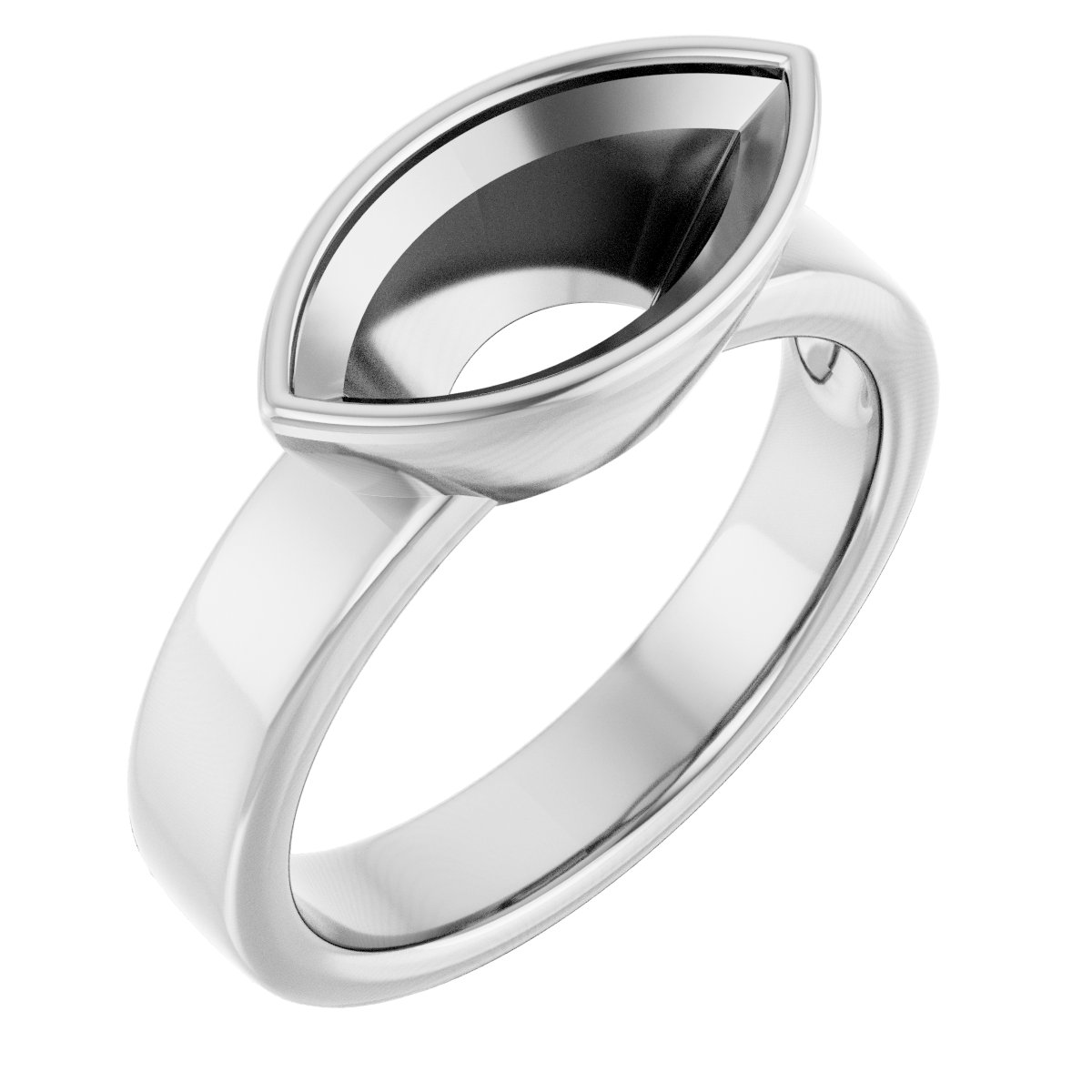 Bezel-Set Solitaire Engagement Ring