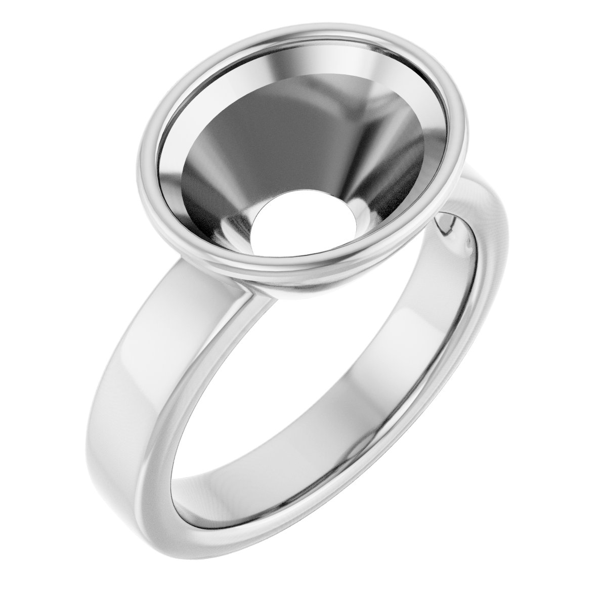 Bezel-Set Solitaire Engagement Ring