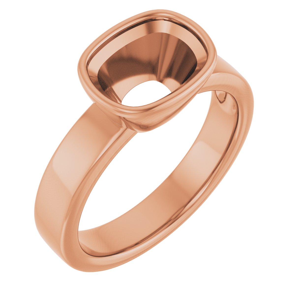 Bezel-Set Solitaire Engagement Ring