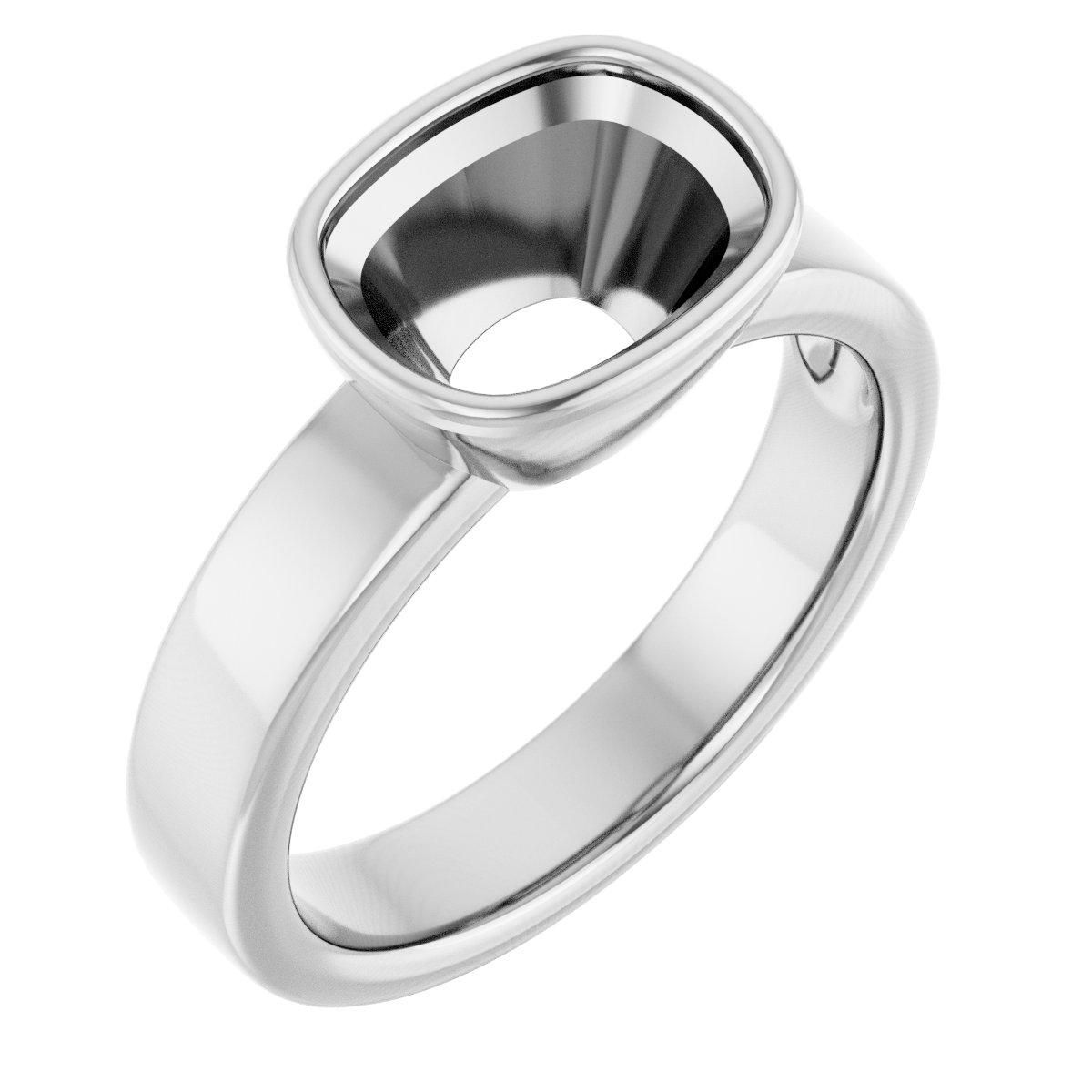 Bezel-Set Solitaire Engagement Ring
