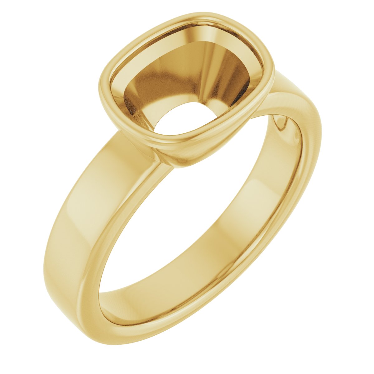 Bezel-Set Solitaire Engagement Ring