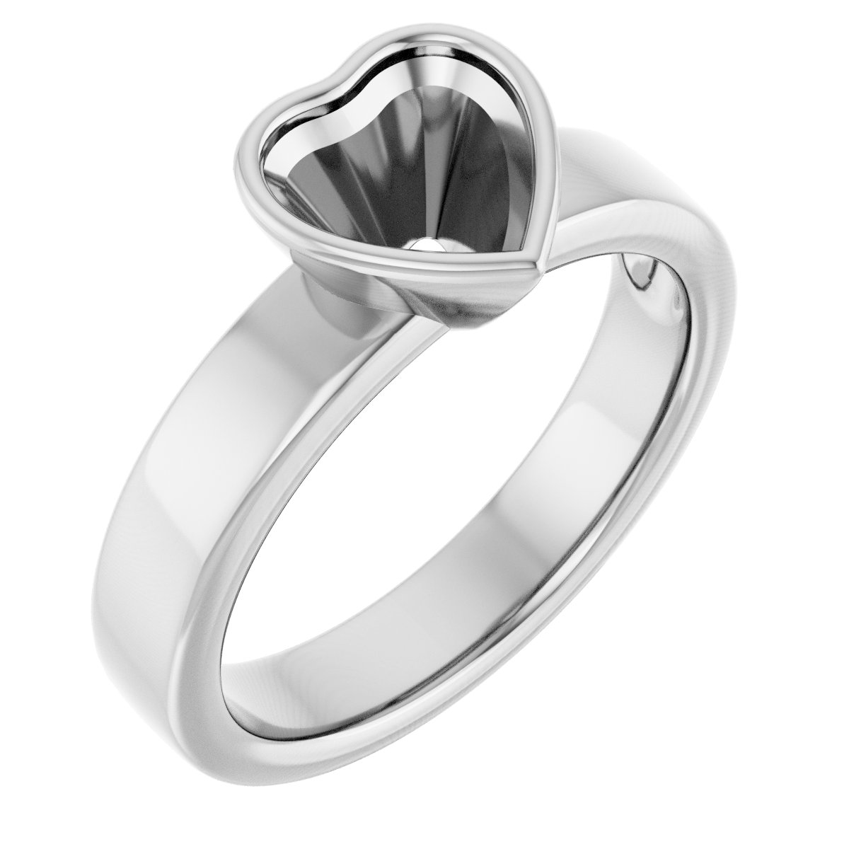 Bezel-Set Solitaire Engagement Ring