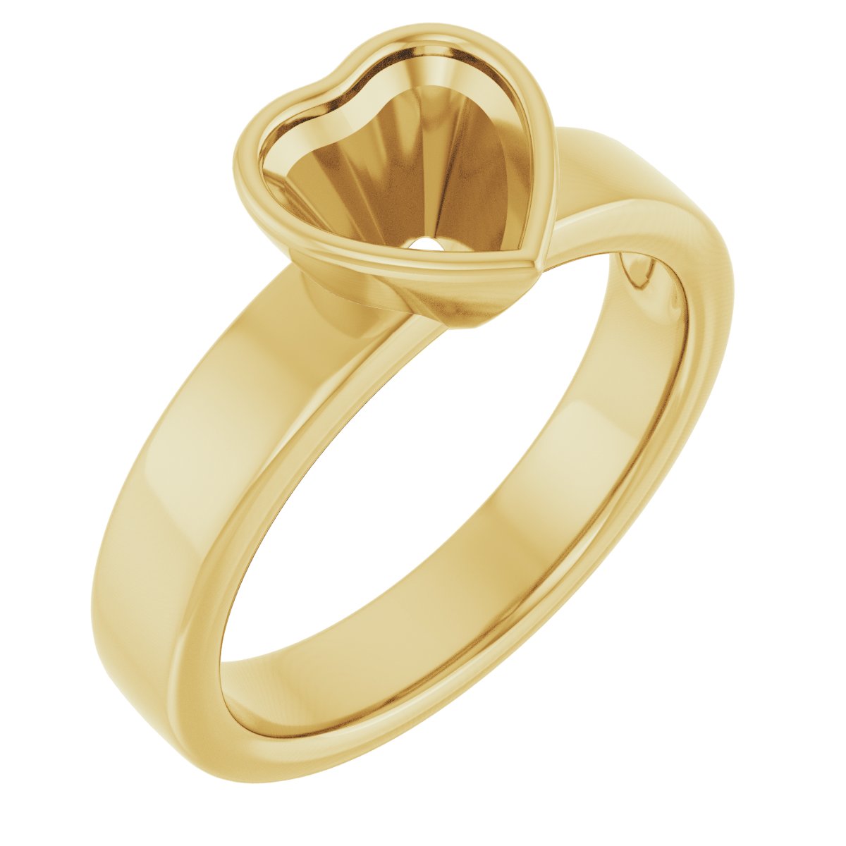 Bezel-Set Solitaire Engagement Ring