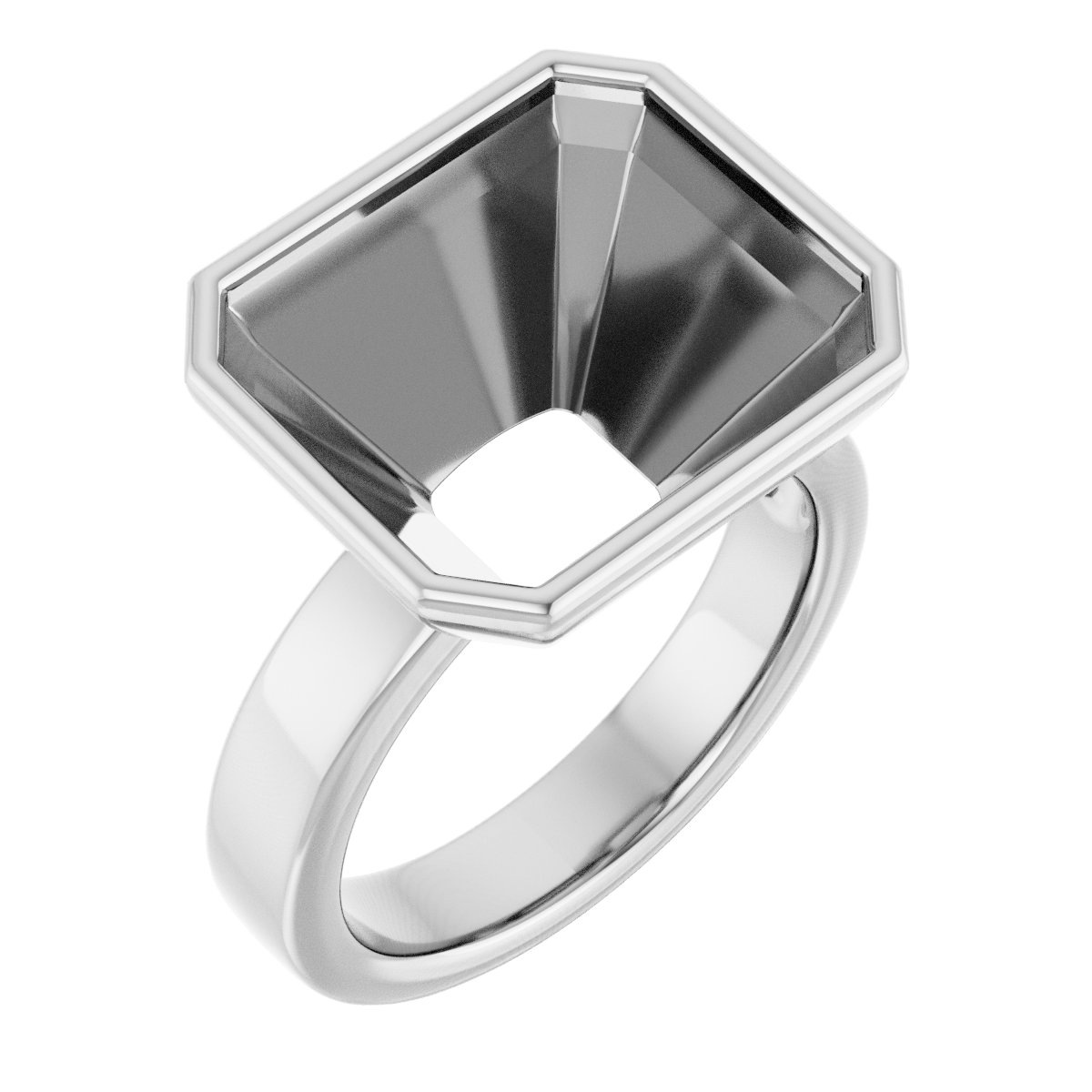 Bezel-Set Solitaire Engagement Ring