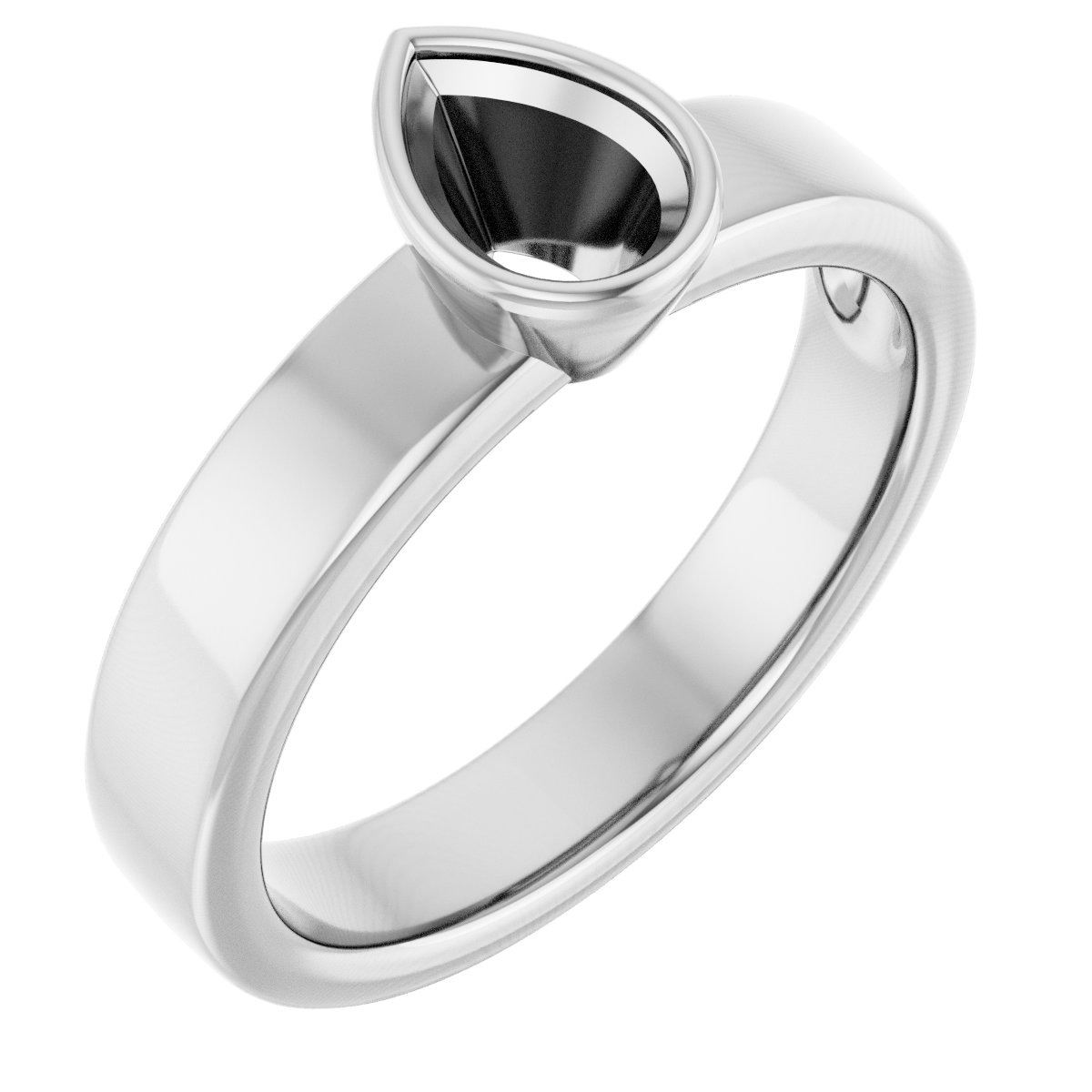 Bezel-Set Solitaire Engagement Ring
