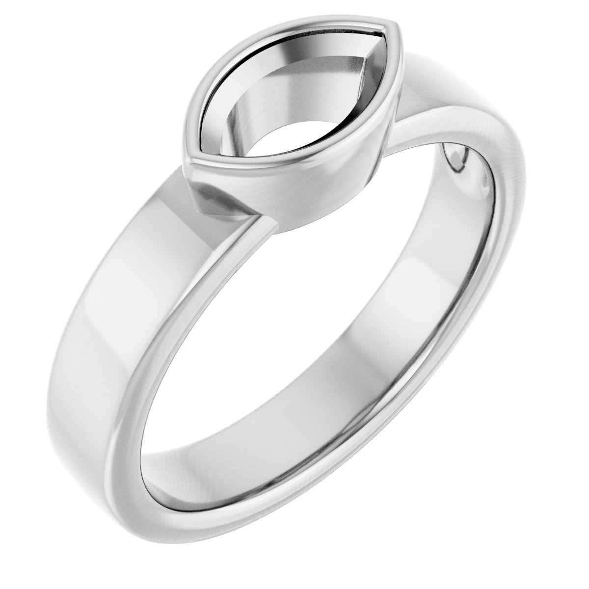 Bezel-Set Solitaire Engagement Ring