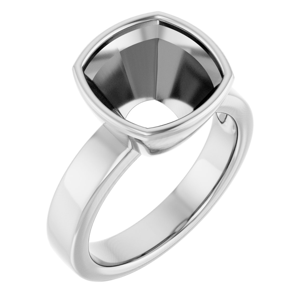 Bezel-Set Solitaire Engagement Ring
