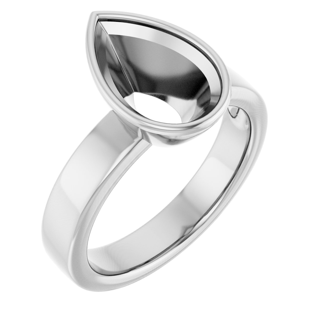 Bezel-Set Solitaire Engagement Ring