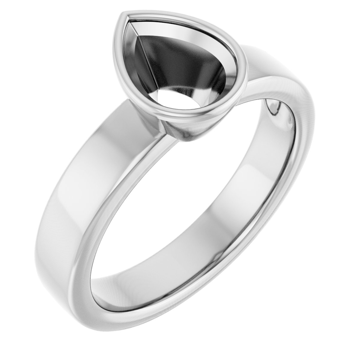 Bezel-Set Solitaire Engagement Ring