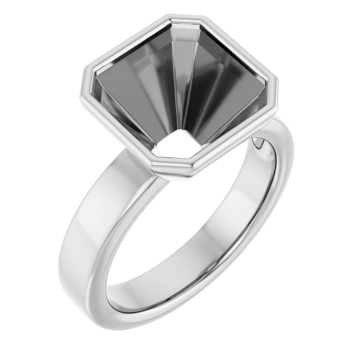 Bezel-Set Solitaire Engagement Ring