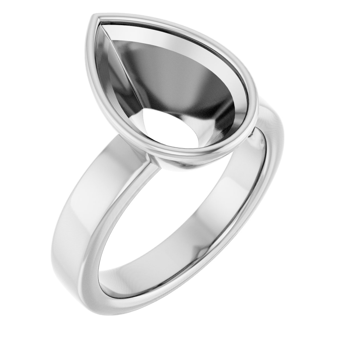 Bezel-Set Solitaire Engagement Ring