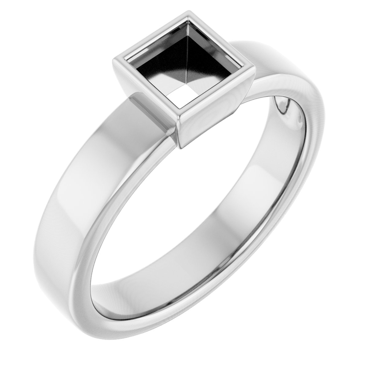 Bezel-Set Solitaire Engagement Ring