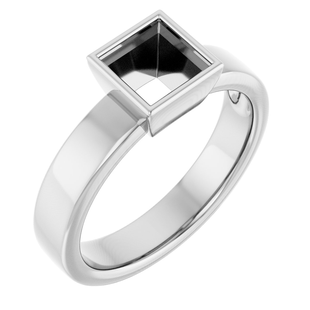 Bezel-Set Solitaire Engagement Ring