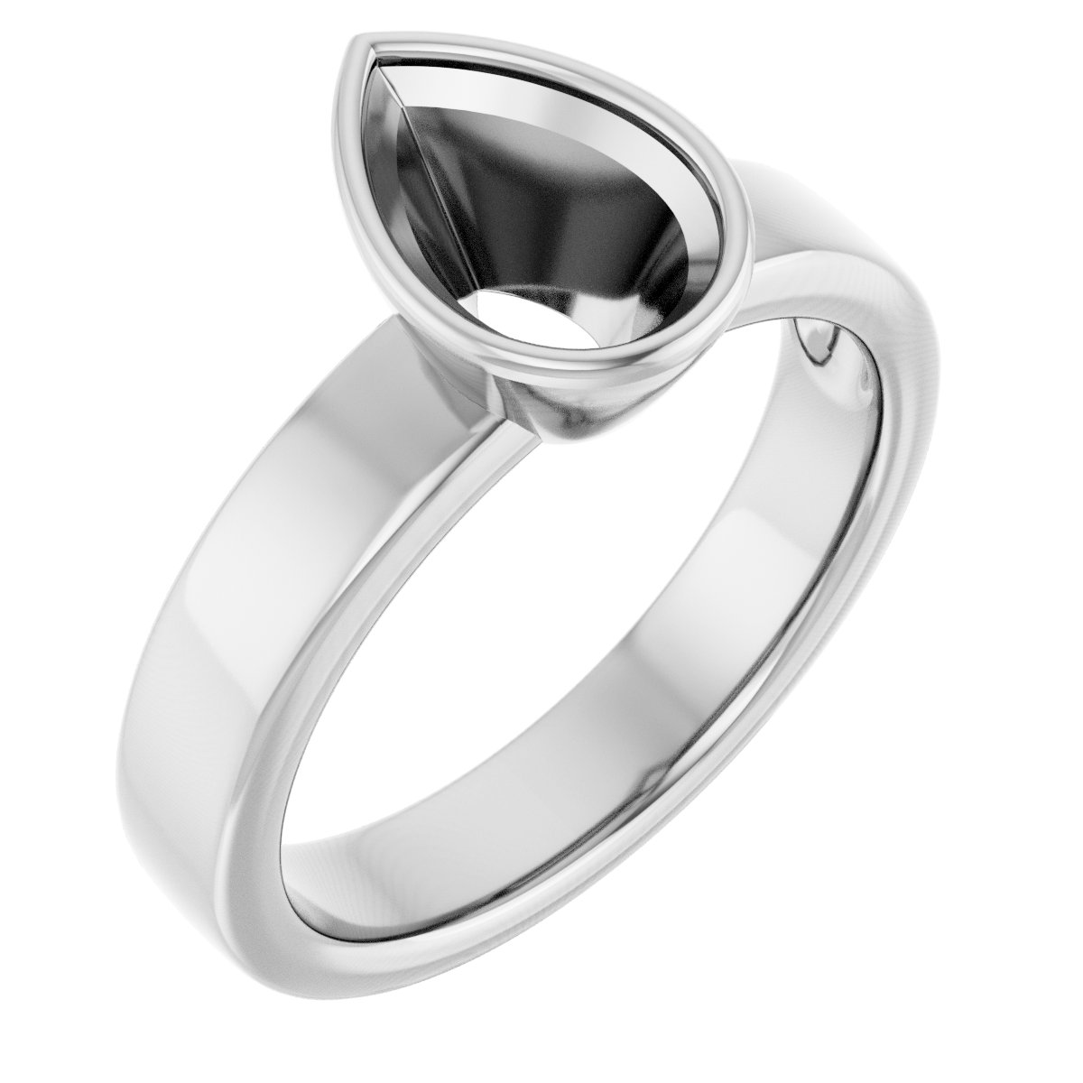 Bezel-Set Solitaire Engagement Ring