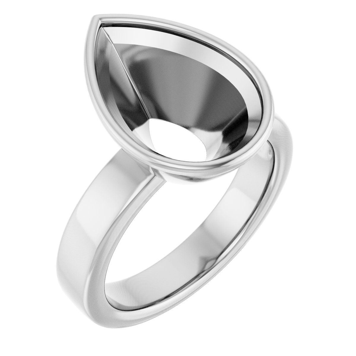 Bezel-Set Solitaire Engagement Ring