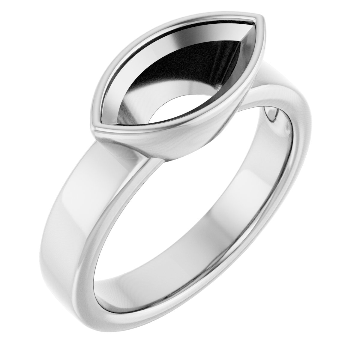 Bezel-Set Solitaire Engagement Ring