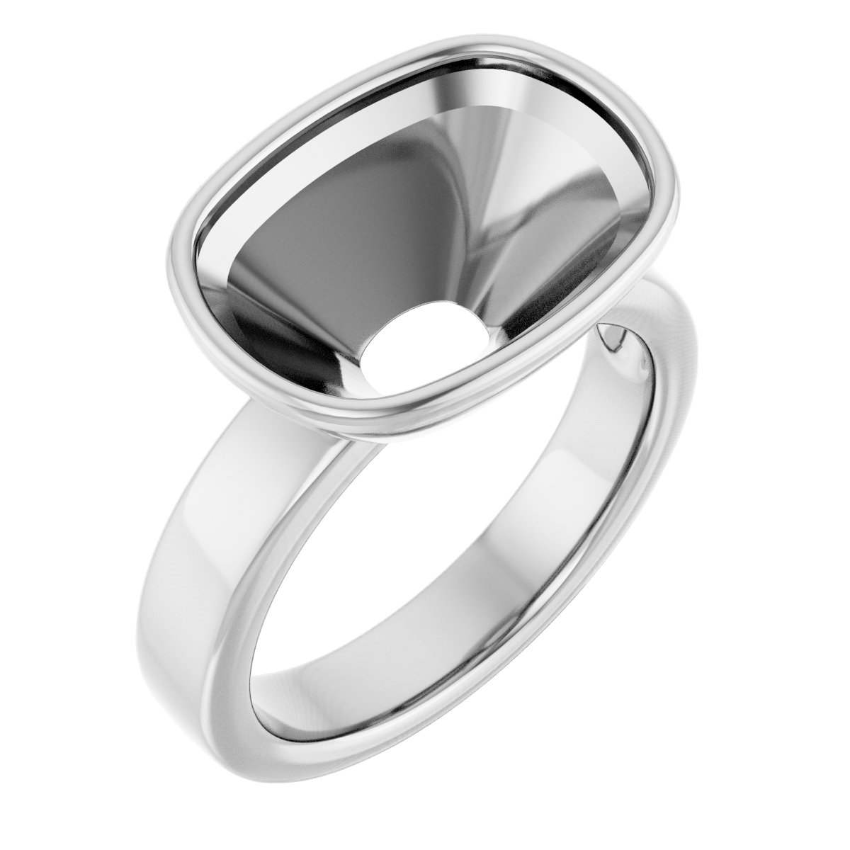 Bezel-Set Solitaire Engagement Ring