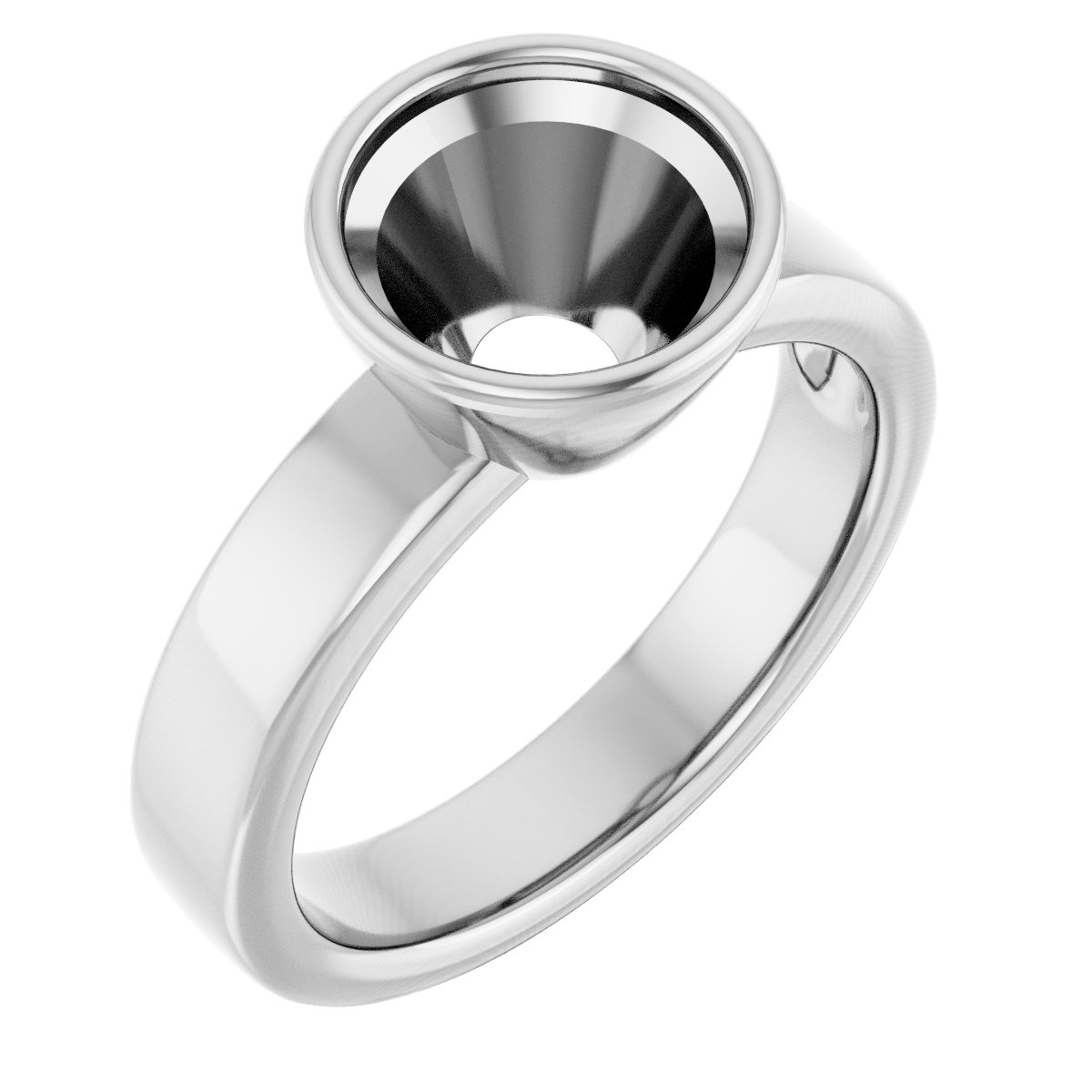 Bezel-Set Solitaire Engagement Ring