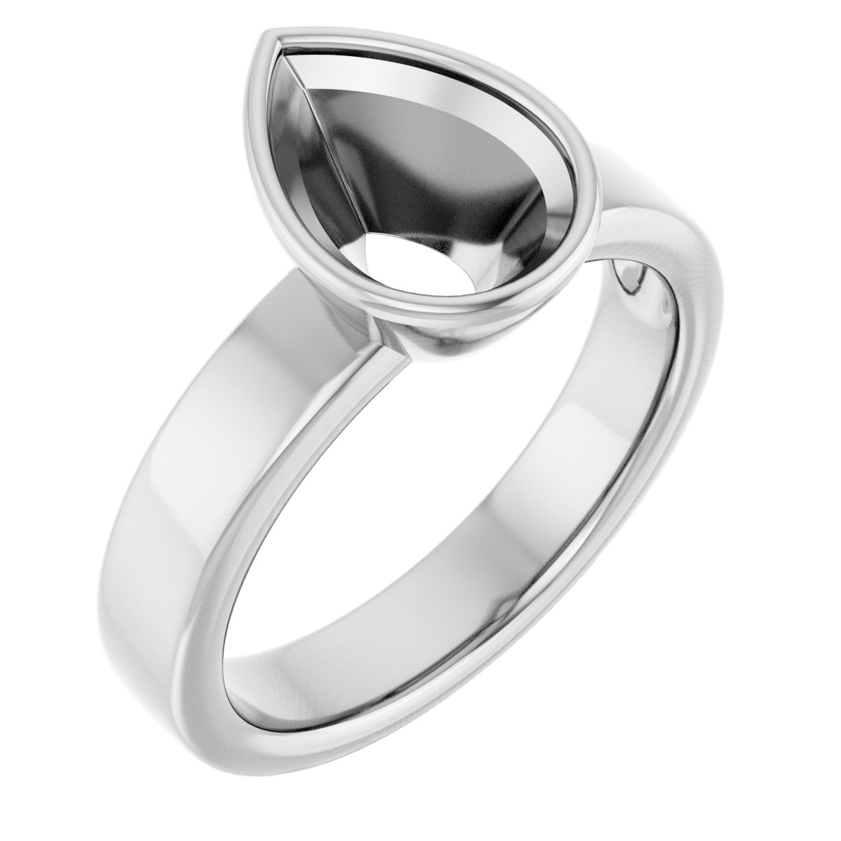 Bezel-Set Solitaire Engagement Ring