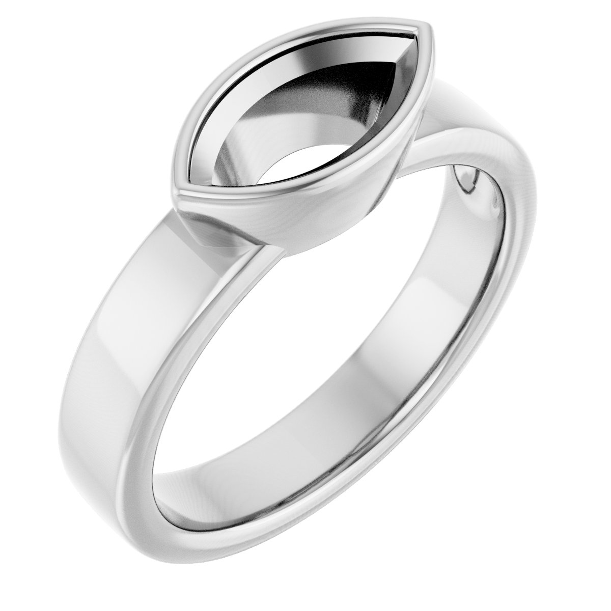 Bezel-Set Solitaire Engagement Ring