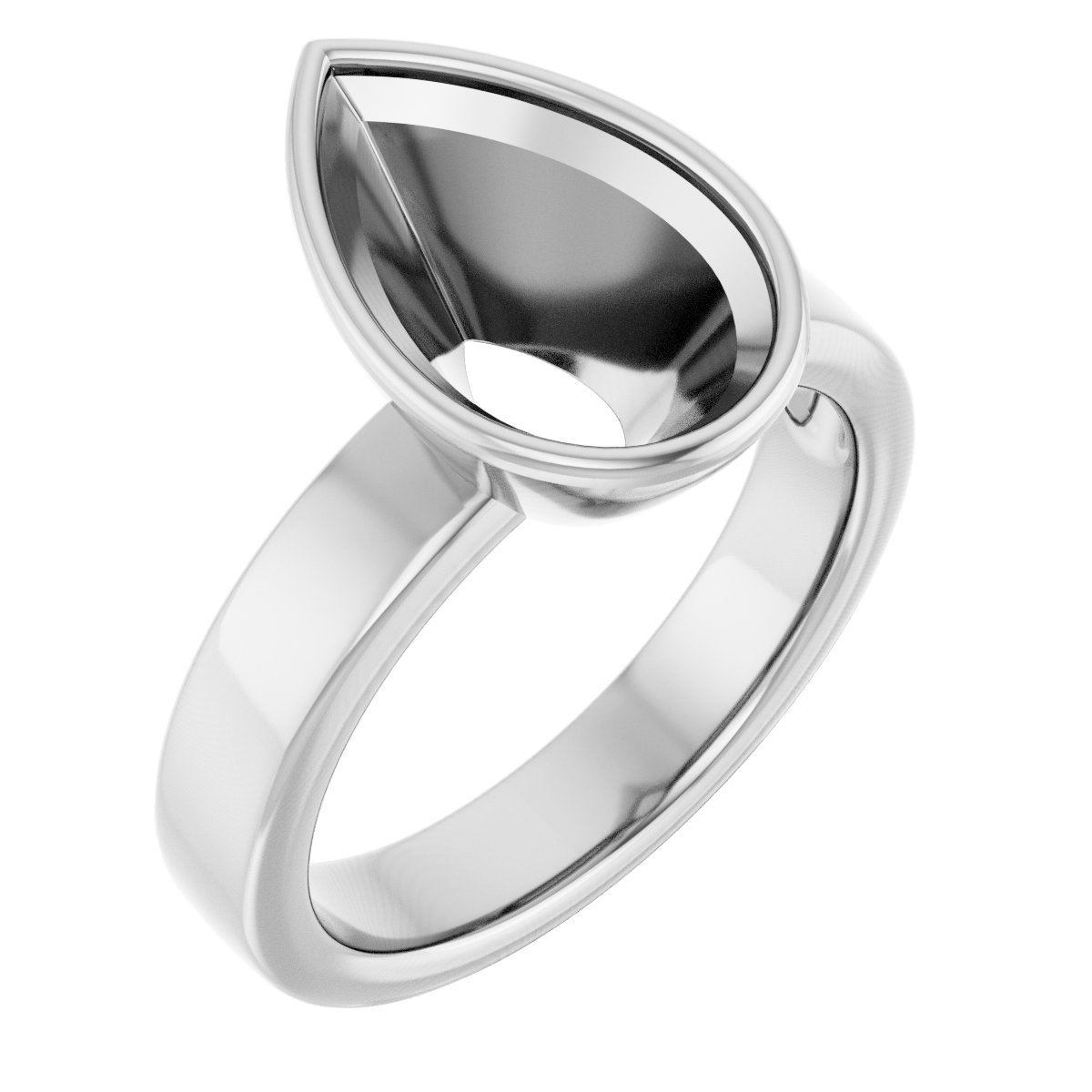 Bezel-Set Solitaire Engagement Ring