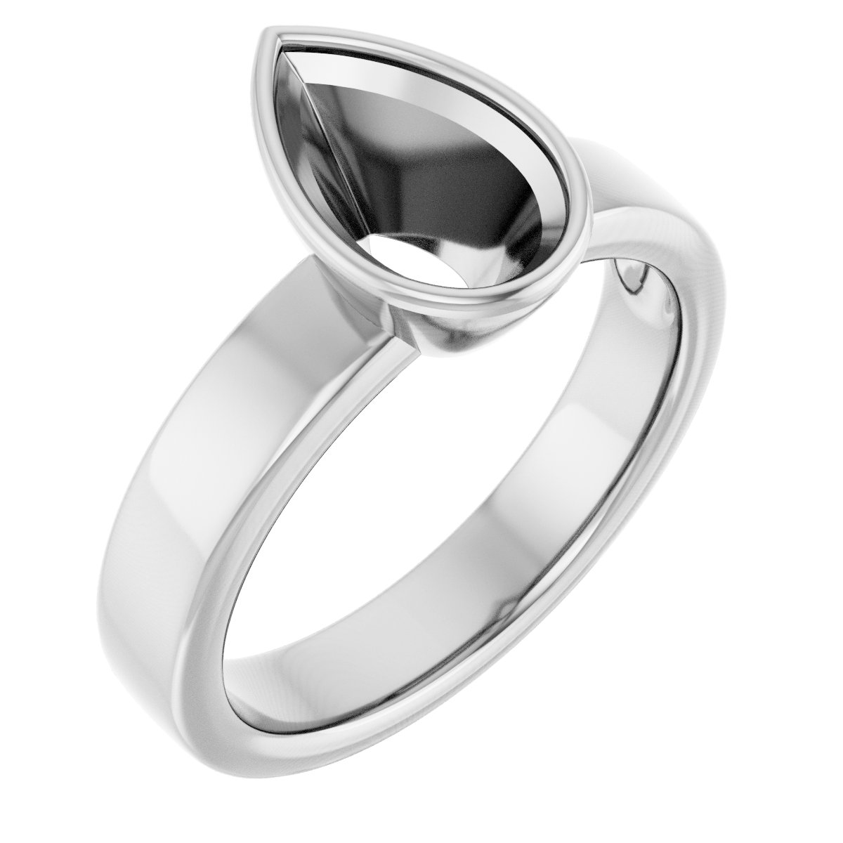 Bezel-Set Solitaire Engagement Ring