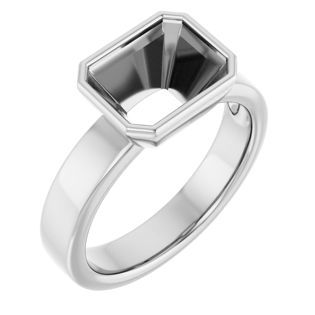 Bezel-Set Solitaire Engagement Ring