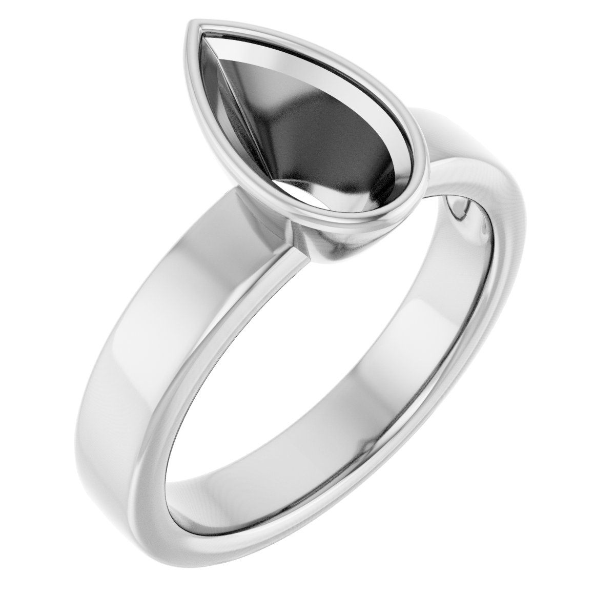 Bezel-Set Solitaire Engagement Ring
