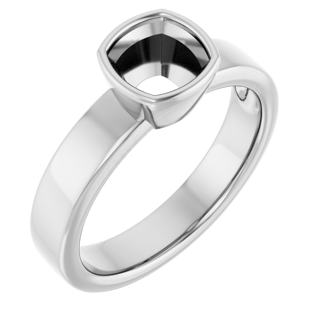 Bezel-Set Solitaire Engagement Ring