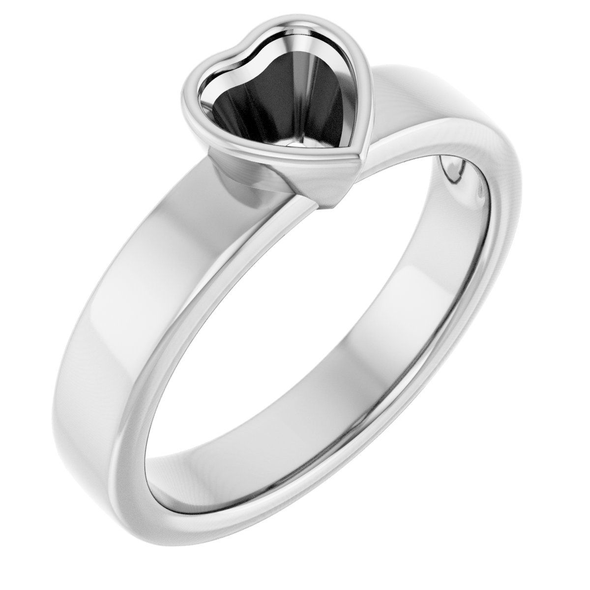 Bezel-Set Solitaire Engagement Ring