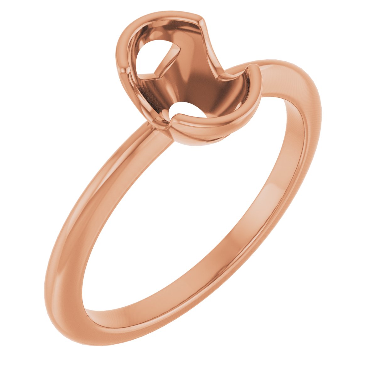 Half-Bezel Engagement Ring