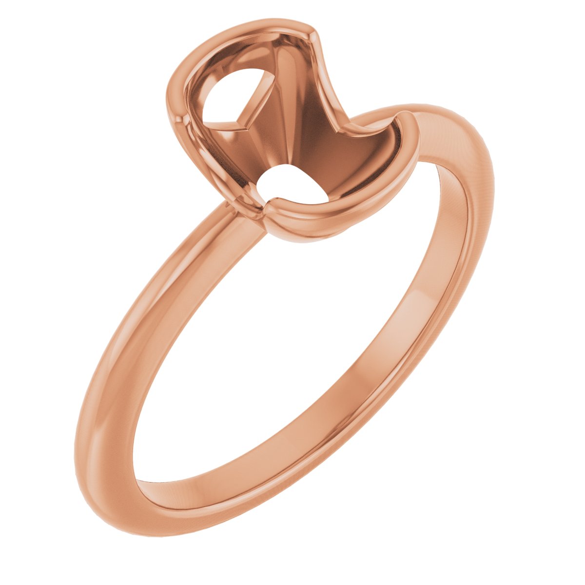 Half-Bezel Engagement Ring