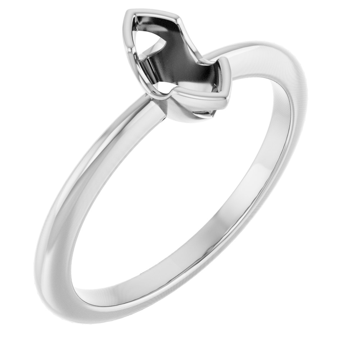 Half-Bezel Engagement Ring