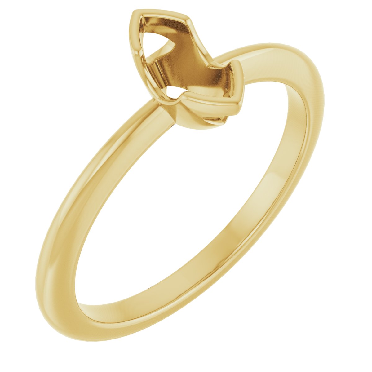 Half-Bezel Engagement Ring