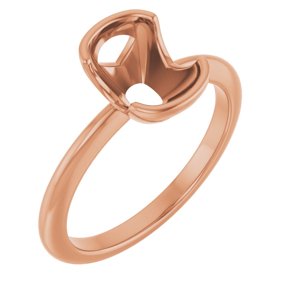 Half-Bezel Engagement Ring