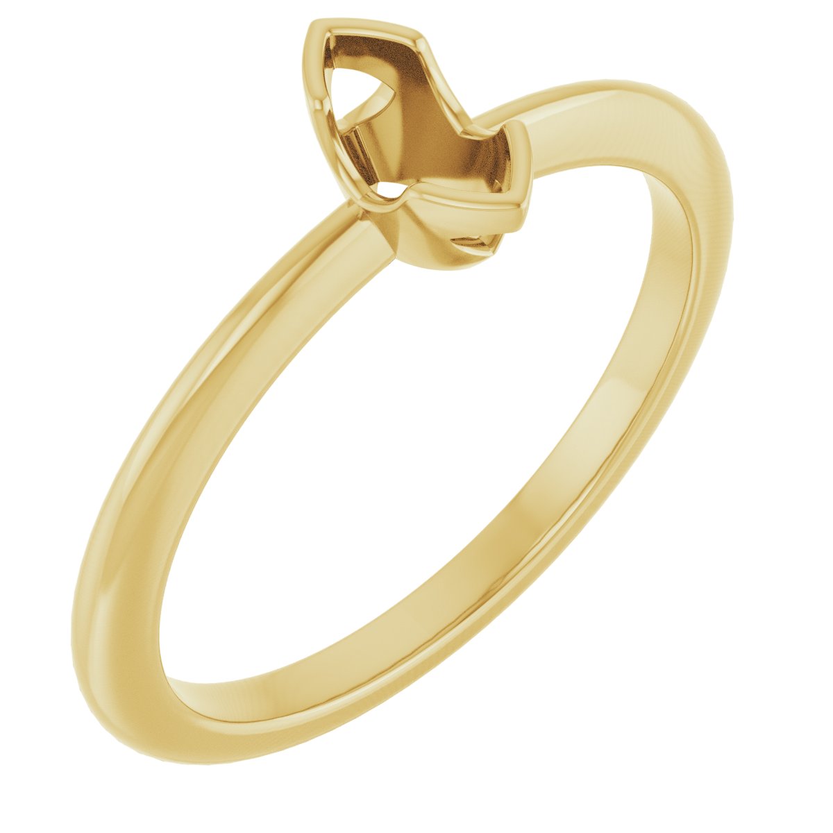 Half-Bezel Engagement Ring