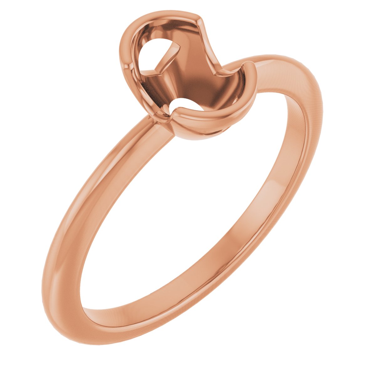 Half-Bezel Engagement Ring