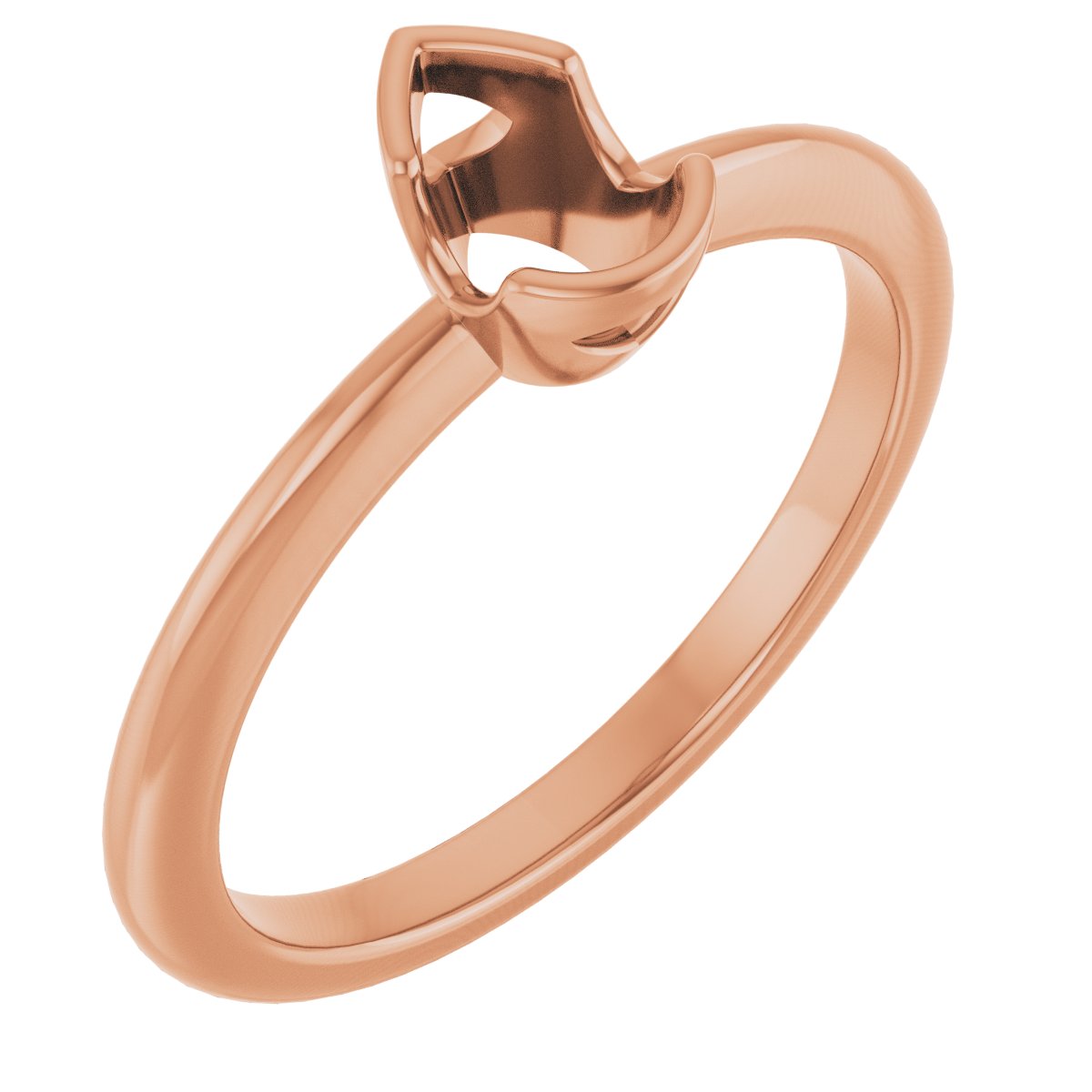 Half-Bezel Engagement Ring