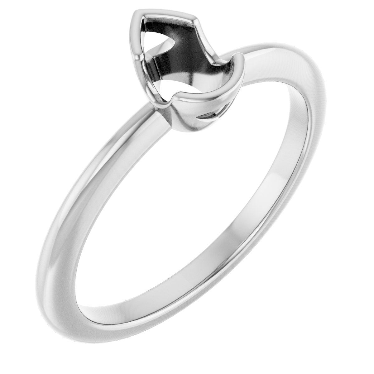 Half-Bezel Engagement Ring