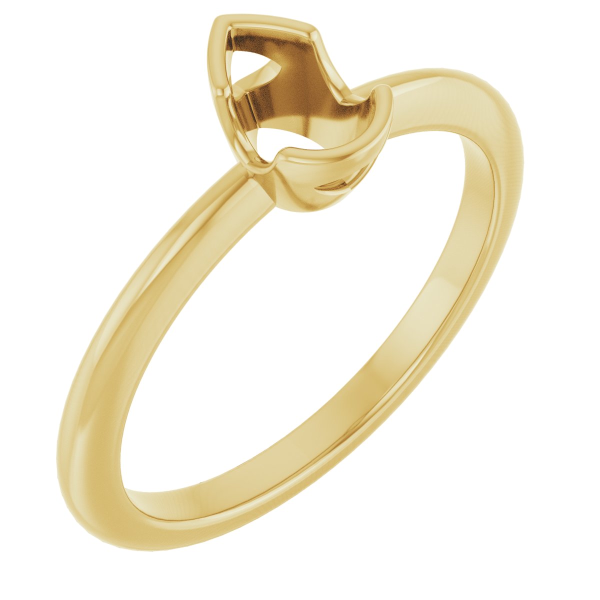 Half-Bezel Engagement Ring