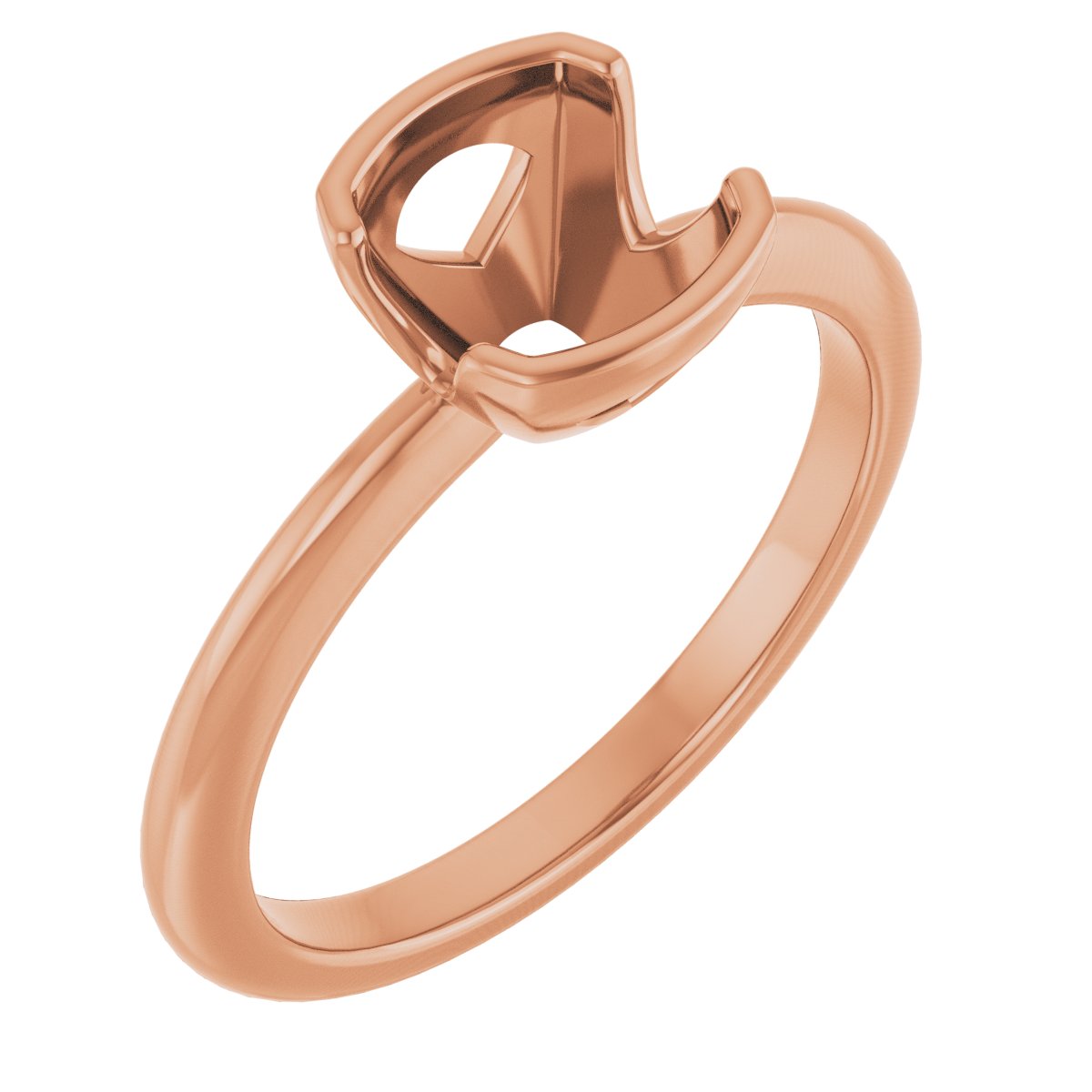 Half-Bezel Engagement Ring