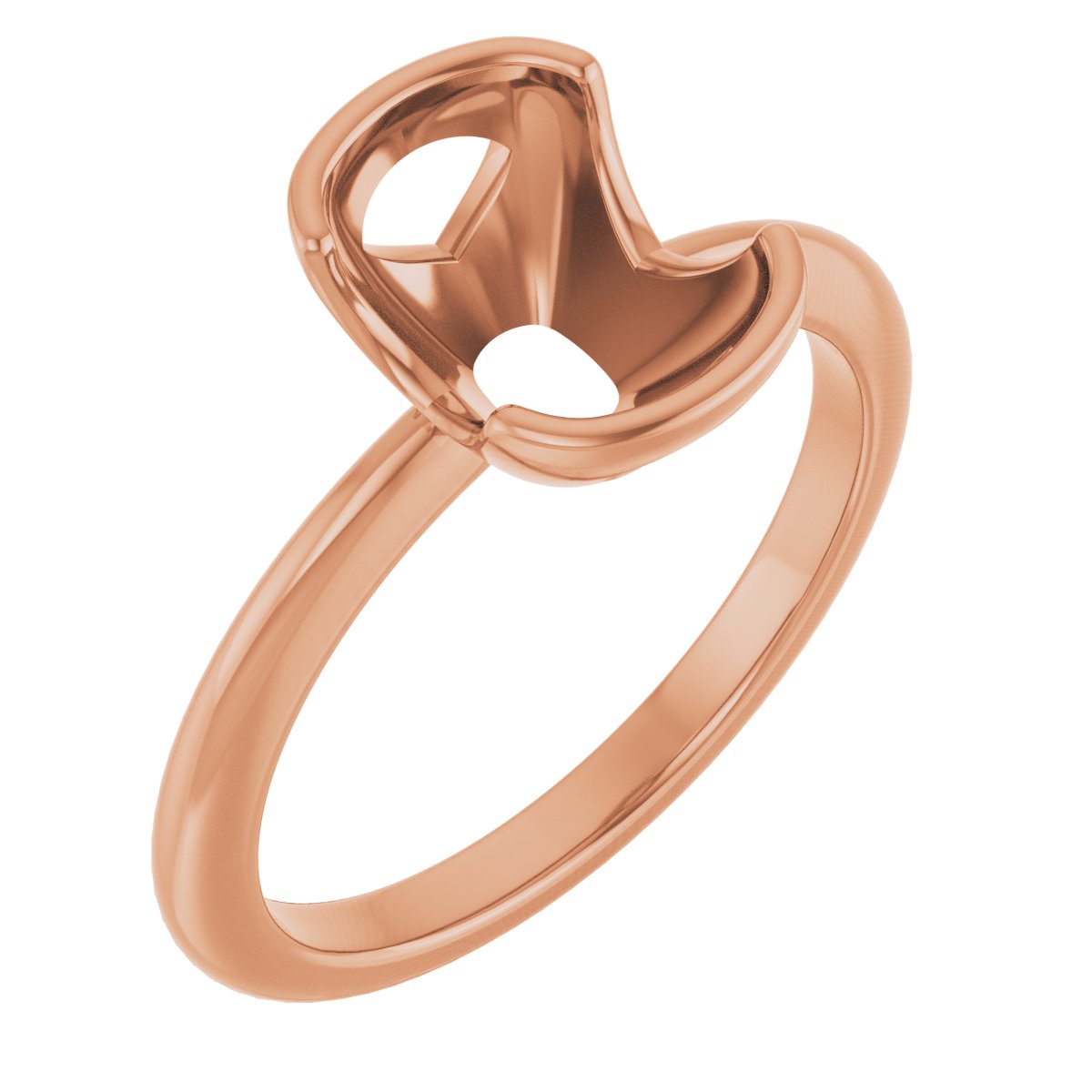 Half-Bezel Engagement Ring