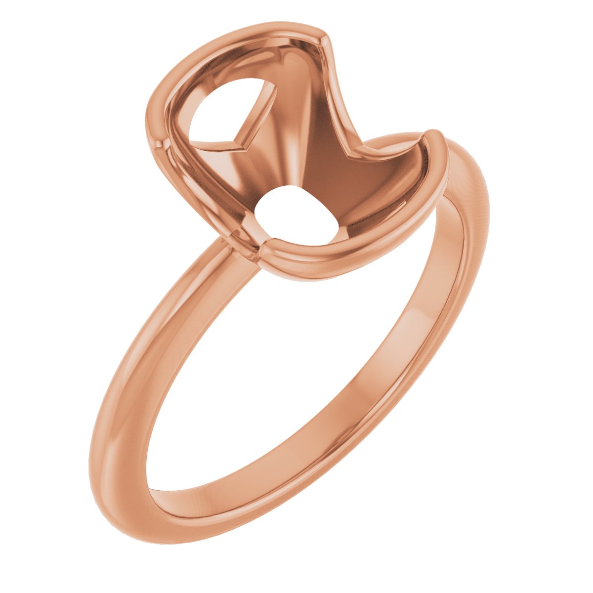 Half-Bezel Engagement Ring