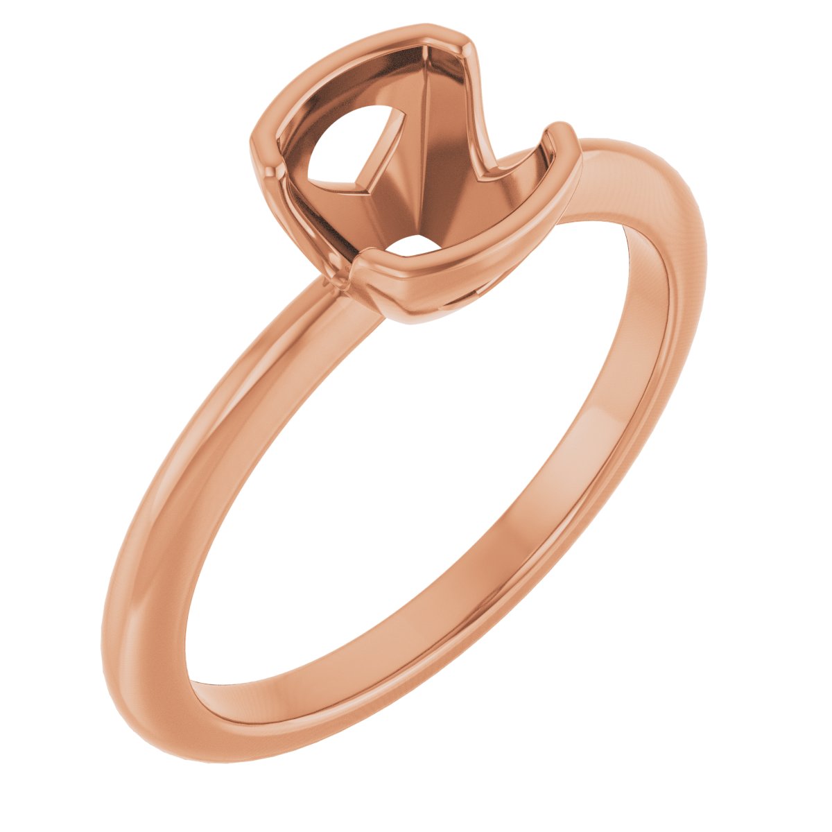 Half-Bezel Engagement Ring