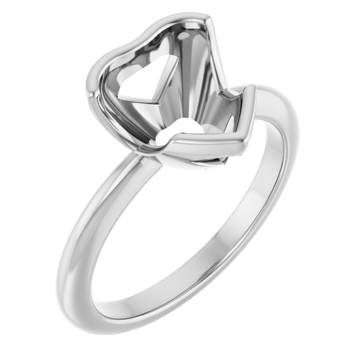 Half-Bezel Engagement Ring