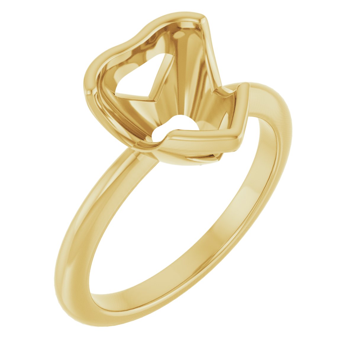 Half-Bezel Engagement Ring