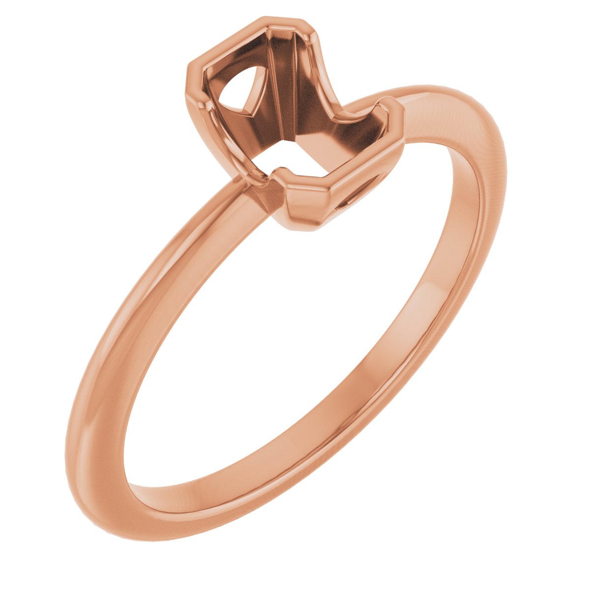 Half-Bezel Engagement Ring